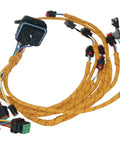 Hot Deal On EXKATCC 323-9140 Wiring Harness Assembly For Caterpillar CAT Tracked Logging Machines, yellow cable with connectors.