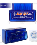 ELM327 OBDII Car Diagnostic Scanner With Bluetooth Pro Auto Code Reader dimensions and CD-ROM included