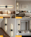 Premium Rechargeable LED Wall Sconces Set Of Two With Remote Control Hella Bright Dimmable Lamps in living room and bedroom settings.