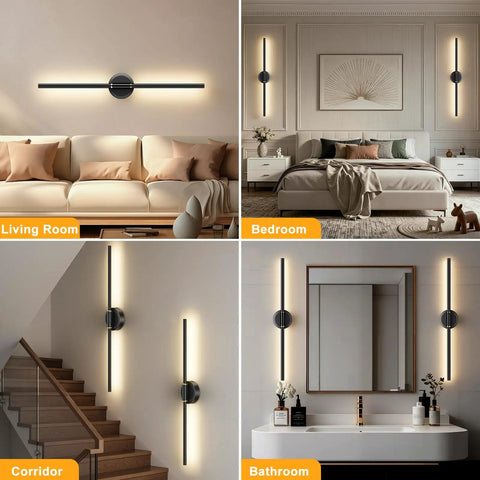 Premium Rechargeable LED Wall Sconces Set Of Two With Remote Control Hella Bright Dimmable Lamps in living room and bedroom settings.