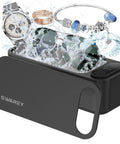 Pro Ultrasonic Jewelry Cleaner For Rings Glasses Dentures Retainers And Watches Stand 680ml Tank with splash effect, watch, jewelry