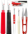Seam Ripper Set For Sewing With Four Piece Dual Style Kit Two Large And Two Small Stitch Removers Thread Snips Included