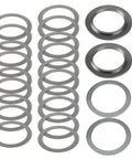 Heavy Duty Steel Differential Shim Kit For Ford 8.8 And GM 8.0 Rear Ends 23 Piece Gear Alignment Set showing steel alignment shims.