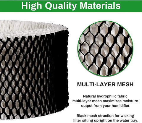 4 Pack HWF62 Humidifier Filter Compatible With Holmes And Sunbeam Humidifiers SCM1100 SCM1701 SCM1702 HM1701 mesh texture