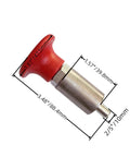 Heavy Duty Spring Loaded Pull Pins With Welded Barrel Red Handle And Screw Lock Steel Spring Plungers And Dowel Pins Diameter Four Tenths Inch Ten Millimeters Barrel Length About Forty Millimeters Easy Grip For Quick Latched Connections