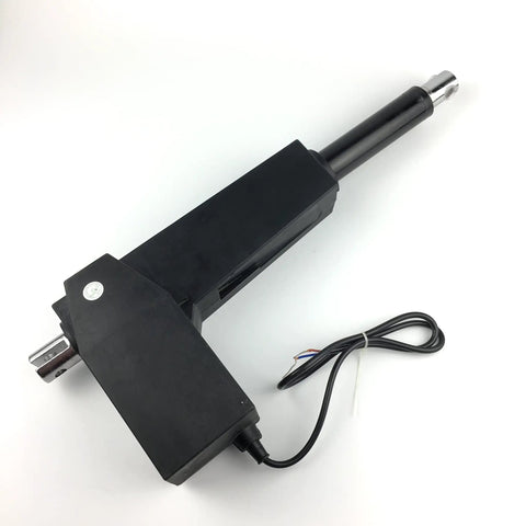 Beefed-Up 12V 24V DC Linear Actuator with 300mm Stroke 8000N max thrust visible with black casing and wire