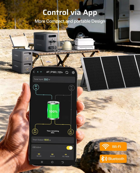 Feature Filled Portable Power Station With 3072Wh Capacity And Bonus Expansion Pack Clutch for Home Backup and RV Adventures displayed on a smartphone.