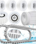 DIY Friendly Replacement Parts Kit For Dolphin Maytronics Nautilus Pool Robots M400 M500 DX3 DX4 DX5 DX5S DX6 Includes Timing Track Climbing Ring Guide Wheels Pulley Gears For Quick Budget Friendly Repairs.