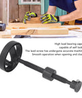 Self Locking Vise Screw For Workbench T16X220MM With 100MM Handwheel, 140MM Stroke shown in workbench setting