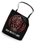 Dragon Boat Race Tote Bag For Fans And Crews Dope Festival Style Carryall With Bold Boat Race Artwork Black with Red Dragon Design