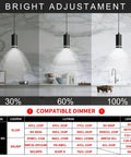 Black Modern Pendant Lights Three Pack LED Kitchen Island Fixtures With COB Lamp Beads ETL Listed 12W Each Cylindrical Silhouette