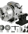Killer Durable Semi Universal Dividing Head For Milling Machine With 5 Inch 3 Jaw Chuck and components for precision metalworking.