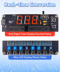 Hands On Binary To Decimal Soldering Kit with LED display showing decimal and binary values for beginners teens and adults