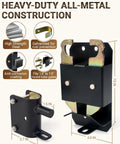 Heavy Duty Two Way Farm Gate Latch With Self Locking Nut And Matte Black Coating for secure fence control and all-metal construction.