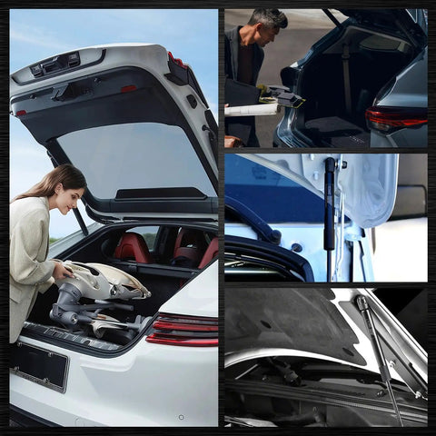 Chevrolet Traverse rear liftgate lift supports gas struts pair 2009 through 2017 2 piece set OEM replacement in use