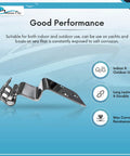 Marine City 304-grade stainless steel semi-concealed hinge for cabinets and marine use (front view)
