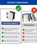 Comparison chart showcasing heavy duty 316 glass clamps, highlighting superior corrosion resistance and durability.