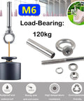 Heavy Duty Stainless Steel Eye Bolt Anchors For Walls, Concrete And Brick, Expansion Bolts With Ring Eyes, M6 Size, 4 Pack