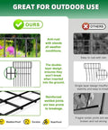 Comparison of Easy No Dig Dog Fence 25 Panels Garden Barrier with other fences; highlights rustproof, durable design for outdoor use.