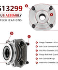 Pair Front Wheel Hub Bearing Assembly For Nissan Sentra 2007 2008 2009 2010 2011 2012 2.0L Non ABS Models Wheel Hub Replacement Kit