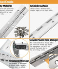 Premium 6 Inch Heavy Duty Piano Hinge Set Built Tough From 304 Stainless Steel With A 1 2 Inch Span showing detail and screws.