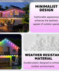 120 Piece Outdoor Light Mounting Brackets Kit For H706ABC H806ABC White With 40 Self Adhesive Wire Clips showcasing minimalist design and weather resistant material