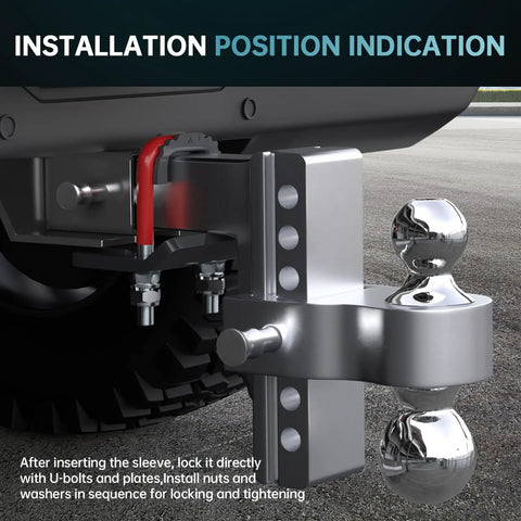 Beefy Heavy Duty Hitch Tightener And Anti Rattle Clamp For One And A Quarter Inch And Two Inch Receivers installed on vehicle