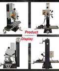 Benchtop Drilling Milling Machine With 1300W Brushless Motor Variable Speed 20 To 2250 RPM displayed from multiple angles.