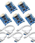 Plug And Go Tp4056 Lithium Battery Charger Board With Type C Usb 5V 1A Input And Thermal Cutoff Protection For 3.7V Cells And Maker Projects Solid Deal, includes 3 boards and 3 USB cables.