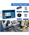 Conveyor Belt Scale System with full weighing display and control, showing S Type Load Cells 3 PCS and speed sensor encoder.
