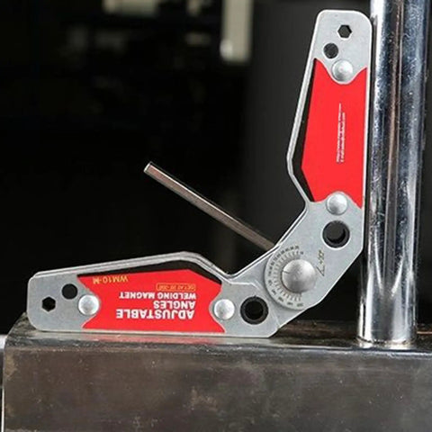 Premium Magnetic Welding Positioner Offering Slick 20 To 200 Degree Rotation And Tough Grip Lockup on a metal surface.