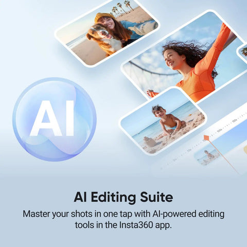 AI Editing Suite for Foldable AI Phone Gimbal Pro Vlog Kit With 360 Pan Tracking, Apple DockKit Compatibility