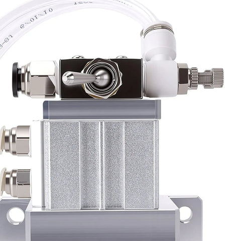 Heavy Duty Pneumatic Vise For CNC Milling And Grinding With 3mm Stroke And 40kg Thrust for precise air control valve operation.