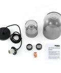 Dope Black Glass Pendant Lights 3 Pack Farmhouse Modern Hanging Island Light assembly kit with gradient glass shades.