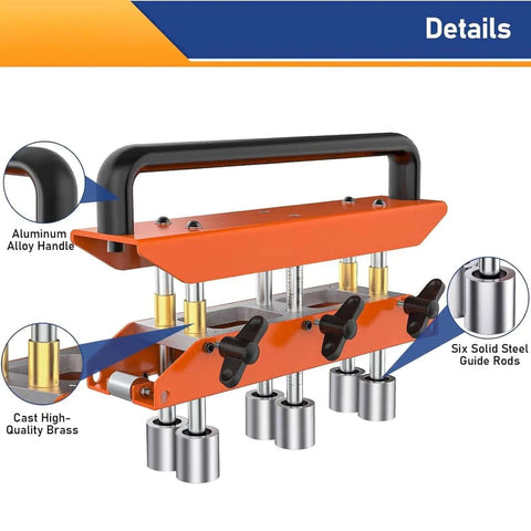 Heavy Duty Multi Station Roller Bender for 0 to 90 Degree Bends with aluminum handle and steel guide rods