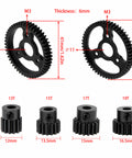 Beefed Up Heavy Duty CNC Machined 6 Piece 32P M0.8 Hardened Steel Gear Set With 53T And 50T Spurs And 13T 15T 17T 19T Pinions