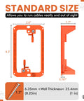 Dimensions of Low Voltage Mounting Bracket 1 Gang Pack Of 12 For Single Gang Wall Plate Install