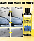 No Sweat Car Scratch Remover Quick Fix Paste For Shallow And Deep Auto Scratches Treats All Paint Colors before and after vehicle scratch removal