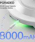 Charging port of Upgraded 8000mAh Rechargeable Ceiling Light With Remote Wireless Motion Sensor LED Fixture, close-up view.