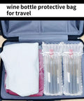 Inflatable Air Column Bubble Packaging For Wine Bottle Travel Protector Bags Pack With Free Pump in suitcase with clothes