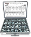 Beefy Metric Hex Flange Bolts And Nuts Kit Class 10.9 JIS Zinc M6 M8 M10 M12 Sizes Coarse And Fine Thread 375 Piece Assortment