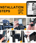 Installation steps for Wireless Bike Computer With 20 Functions All Weather Waterproof Speedometer And Odometer 3 Inch Screen