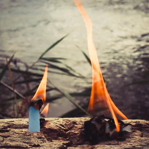 Starter Plugs 50 Pack For Extreme Winter Weather Fire Lighting Survival Outdoors 50 Plus Fires burning on wood surface