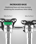 Comparison of Third Gen Bike Phone Mount For Stem With Shock Absorbing Silicone Holder, highlighting base adjustments.