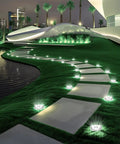 12 LED Solar Disk Lights For Outdoor Pathway And Garden Waterproof Ground Lights With a Large 4.5 By 5.1 Inch Panel