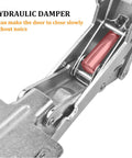 Close-up of Two Pack 170 Degree Soft Close Cabinet Hinge Set Hydraulic Frameless Door Hinges Adjustable Mounting features