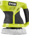 18V One Plus Green Cordless Buffer Polisher With 6 Inch Pad, Barrel Grip, Grip Zone Overmold, Lightweight Just Over 4 Lbs, 4,000 RPM, Battery And Charger Sold Separately, Renewed, side view.