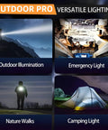 Two Pack LED Rechargeable Flashlights Solar Powered With USB C Backup Beast Bright 100000 Lumens for versatile outdoor use