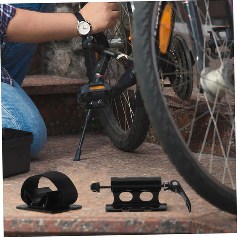 One Set Fork Mount Bracket For Roof Racks With Quick Release Front And Rear Mounts Lightweight Aluminum Alloy Bike Rack Gear visible