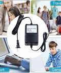Professional AC Adapter And Heavy Duty Power Cord Compatible With Skil Drill 2124 And 2136 Class 2 Wall Charger on laptop during work.